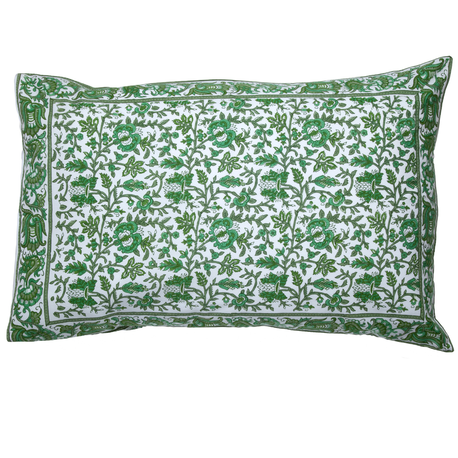 Aria-Riya Reversible Pillow Case - Green